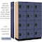 Salsbury Industries 4 Tier Designer Locker, 54"Wx76"Hx18"D, 12 Door, Blue 18-24368BLU - alternate 5